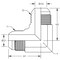 World Wide Fittings Male JIC to Male JIC 90 Degree Union Elbow F5505X20X20 - alternate 2